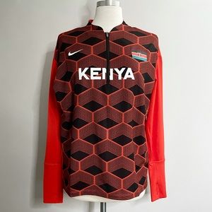 NIKE Dri-Fit Team Kenya Element Women’s 1/2 Zip Long Sleeve Running Top
